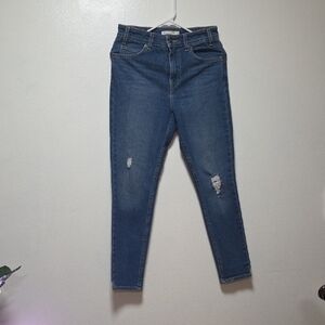 Levi's Blue Skinny Jeans Distressed